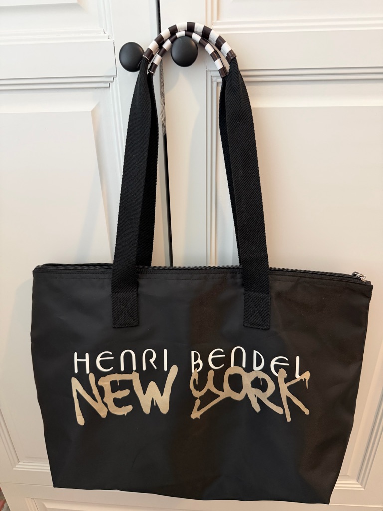 Henri Bendel Nwot Black New York Logo Tote